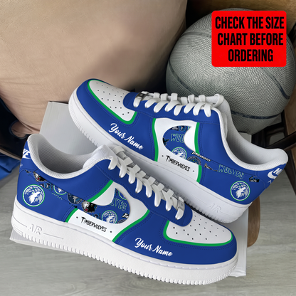LIMITED EDITION - NEW CUSTOMIZED NBA05 MTW MINNESOTA TIMBERWOLVES AF1 SHOES