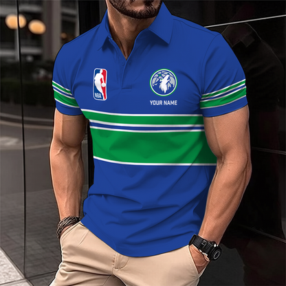 [HOT DEAL] NEW CUSTOMIZED NBA05 MTW MINNESOTA TIMBERWOLVES POLO SHIRT