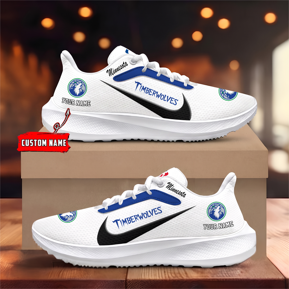 [HOT DEAL] NEW CUSTOMIZED NBA05 MTW MINNESOTA TIMBERWOLVES ROAD RUNNING SHOES