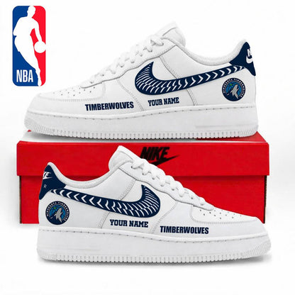 LIMITED EDITION - NEW CUSTOMIZED NBA05 MTW MINNESOTA TIMBERWOLVES AF1 SNEAKERS