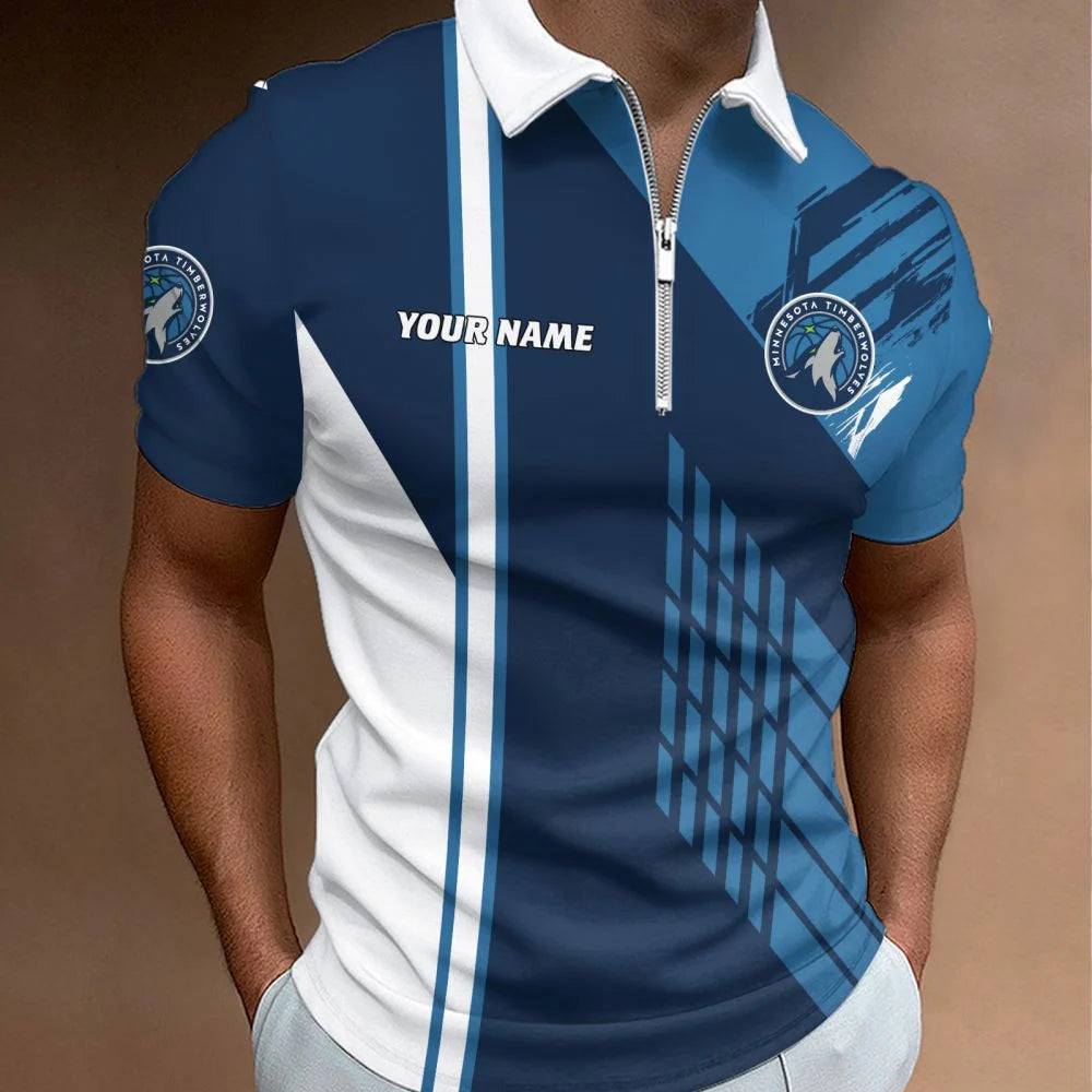 LIMITED EDITION - NEW CUSTOMIZED NBA05 MTW MINNESOTA TIMBERWOLVES POLO SHIRT, ZIP POLO SHIRT & T-SHIRTS