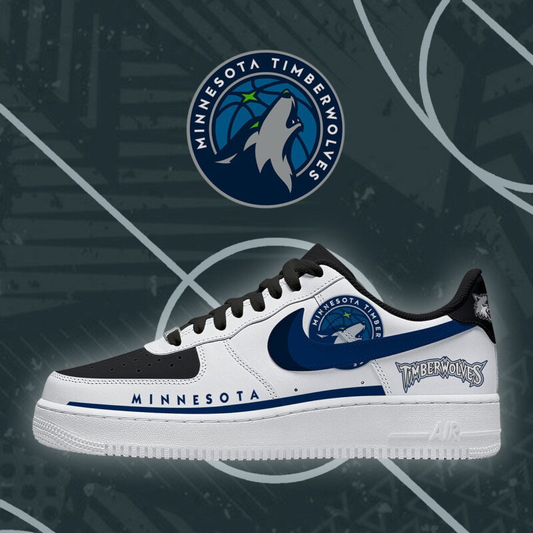 LIMITED EDITION - NEW CUSTOMIZED NBA05 MTW MINNESOTA TIMBERWOLVES AF1 SHOES