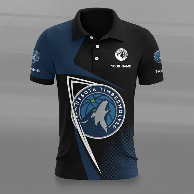 [HOT DEAL] NEW CUSTOMIZED NBA05 MTW MINNESOTA TIMBERWOLVES POLO SHIRT