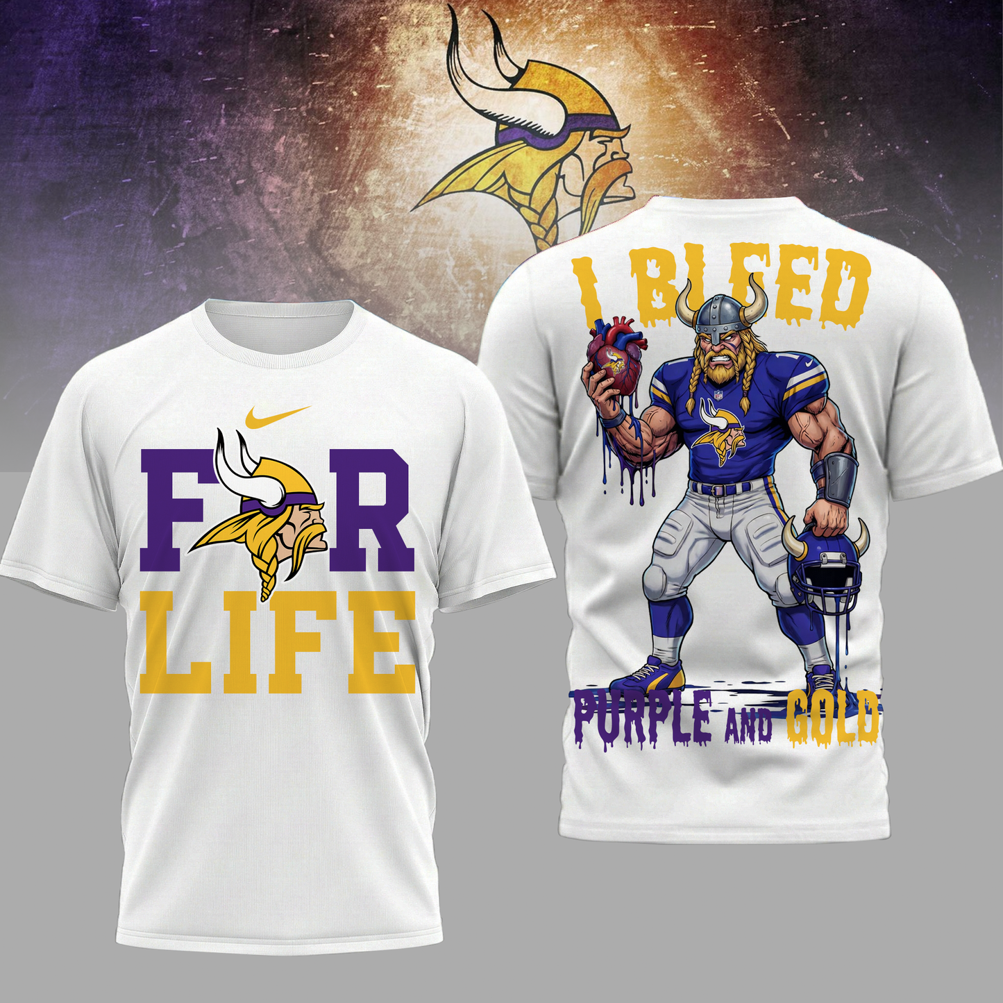 LIMITED EDITION - NEW CUSTOMIZED NFL05 MVK MN VIKINGS UNISEX T-SHIRT, POLO & HOODIE
