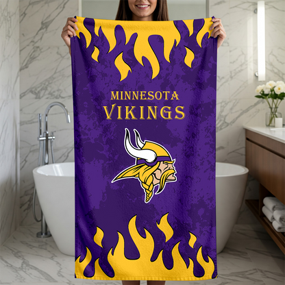 LIMITED EDITION - NEW CUSTOMIZED NFL05 MVK MINNESOTA VIKINGS BEACH TOWEL FOR FAN