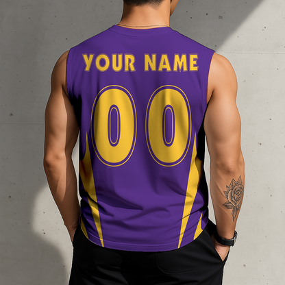 LIMITED EDITION - NEW CUSTOMIZED NFL05 MVK MINNESOTA VIKINGS MEN'S GYM SHIRT