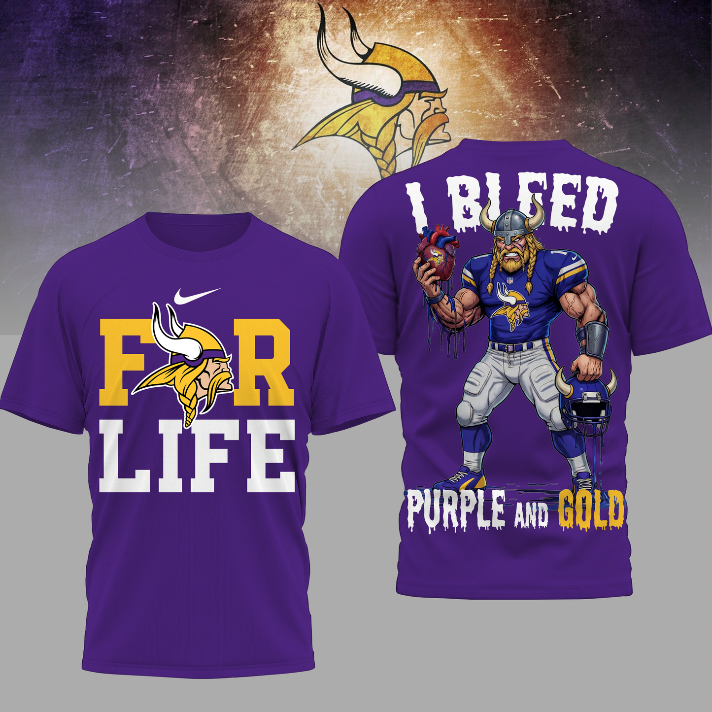LIMITED EDITION - NEW CUSTOMIZED NFL05 MVK MN VIKINGS UNISEX T-SHIRT, POLO & HOODIE