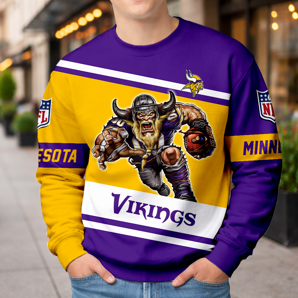 LIMITED EDITION - NEW CUSTOMIZED NFL05 MVK MINNESOTA VIKINGS UNISEX T-SHIRT, POLO, HOODIE & JACKETS