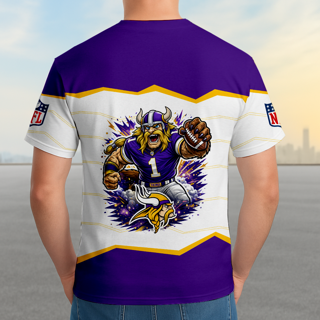 LIMITED EDITION - NEW CUSTOMIZED NFL05 MVK MINNESOTA VIKINGS UNISEX T-SHIRT, SWEASHIRTS, HOODIE & JACKETS
