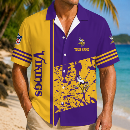 LIMITED EDITION - NEW CUSTOMIZED NFL05 MVK MINNESOTA VIKINGS UNISEX HAWAIIAN SHIRT