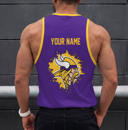 SPECIAL EDITION - NEW CUSTOMIZED NFL05 MVK MINNESOTA VIKINGS UNISEX TANK TOP