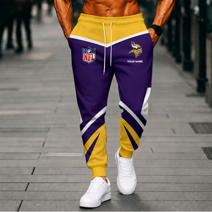 LIMITED EDITION - NEW CUSTOMIZED NFL05 MVK MINNESOTA VIKINGS SWEATPANTS