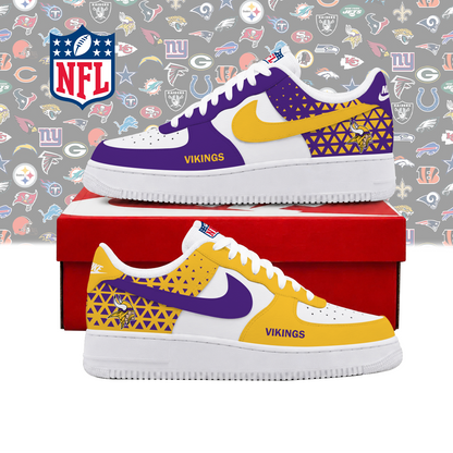 LIMITED EDITION - NEW CUSTOMIZED NFL05 MVK MINNESOTA VIKINGS AF1 SHOES