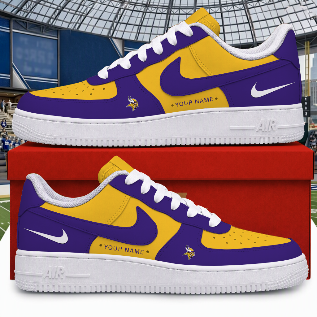 [SPECIAL OFFER] NEW CUSTOMIZED NFL05 MVK MINNESOTA VIKINGS AF1 SHOES