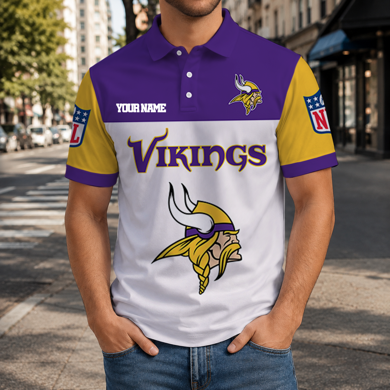 LIMITED EDITION - NEW CUSTOMIZED NFL05 MVK MINNESOTA VIKINGS T-SHIRT, POLO SHIRT, ZIP POLO SHIRT, SWEATSHIRT, HOODIE & ZIP HOODIE