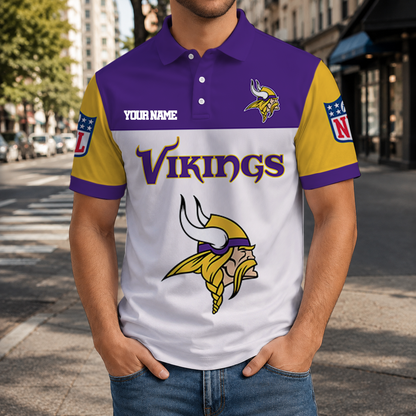 LIMITED EDITION - NEW CUSTOMIZED NFL05 MVK MINNESOTA VIKINGS T-SHIRT, POLO SHIRT, ZIP POLO SHIRT, SWEATSHIRT, HOODIE & ZIP HOODIE