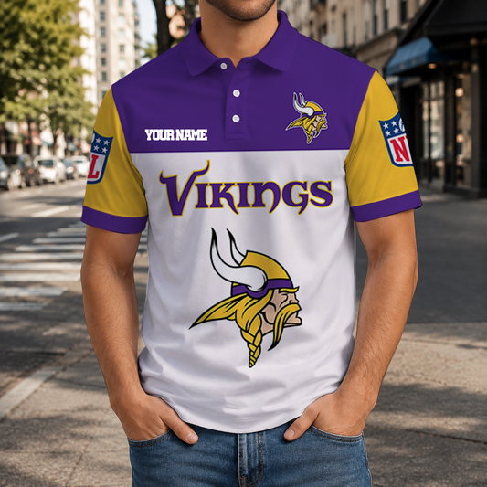 LIMITED EDITION - NEW CUSTOMIZED NFL05 MVK MINNESOTA VIKINGS T-SHIRT, POLO SHIRT, ZIP POLO SHIRT, SWEATSHIRT, HOODIE & ZIP HOODIE