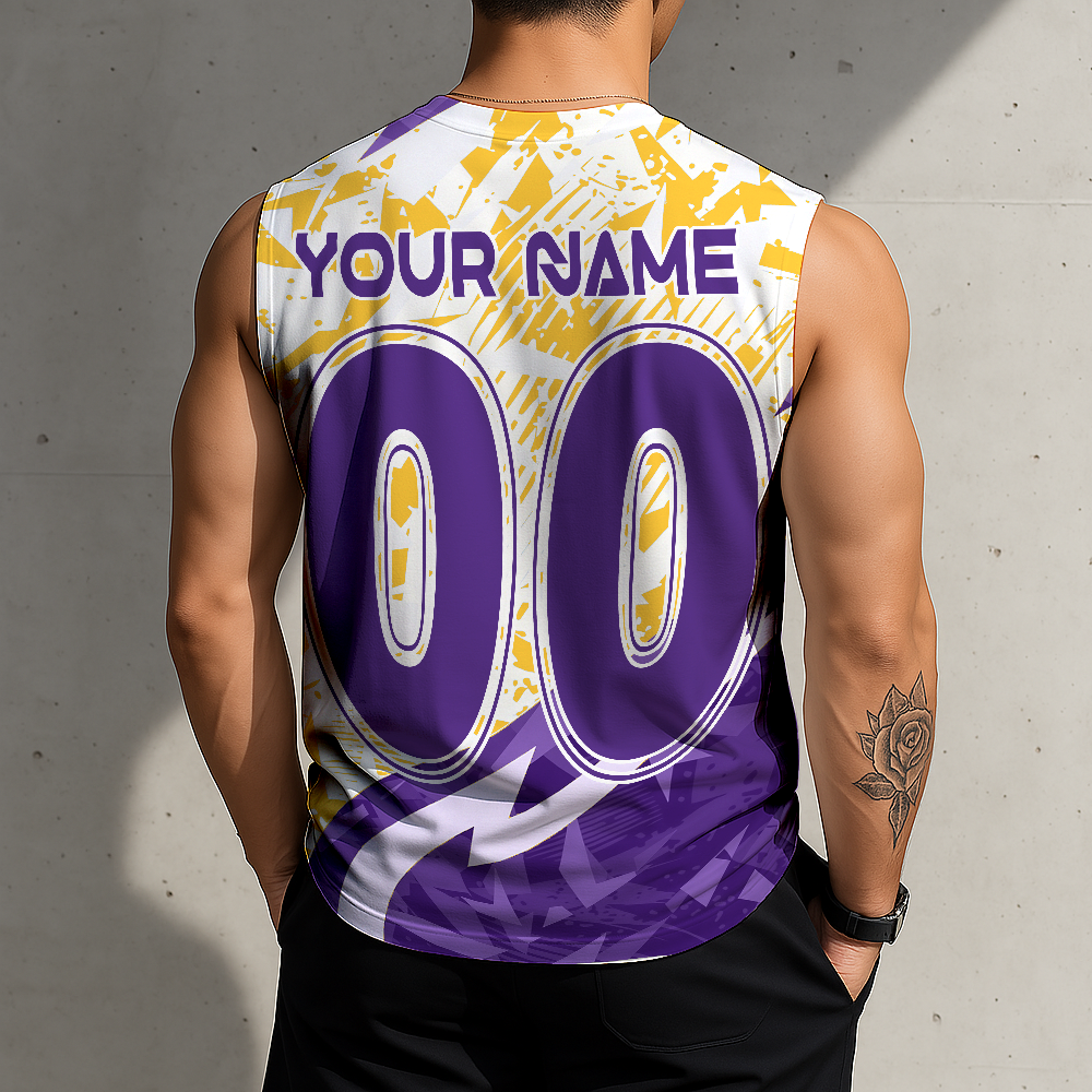 LIMITED EDITION - NEW CUSTOMIZED NFL05 MVK MINNESOTA VIKINGS MEN'S GYM SHIRT