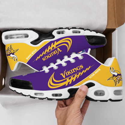 LIMITED EDITION - NEW CUSTOMIZED NFL05 MVK MINNESOTA VIKINGS AIR MAX PLUS SNEAKERS
