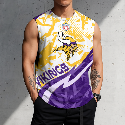 LIMITED EDITION - NEW CUSTOMIZED NFL05 MVK MINNESOTA VIKINGS MEN'S GYM SHIRT
