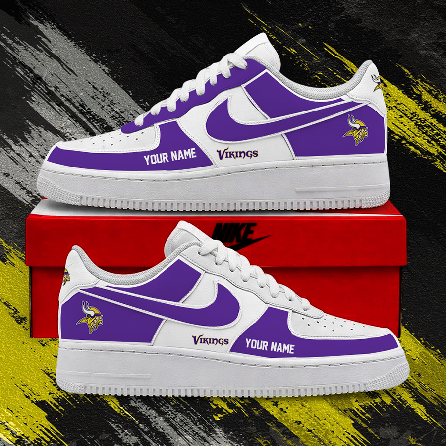 LIMITED EDITION - NEW CUSTOMIZED NFL05 MVK MINNESOTA VIKINGS AF1 SHOES