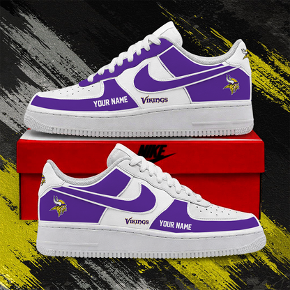 LIMITED EDITION - NEW CUSTOMIZED NFL05 MVK MINNESOTA VIKINGS AF1 SHOES