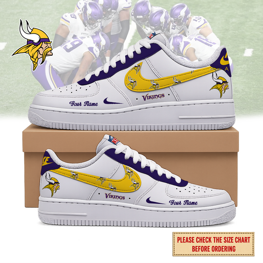 LIMITED EDITION - NEW CUSTOMIZED NFL05 MVK MINNESOTA VIKINGS AF1 SHOES