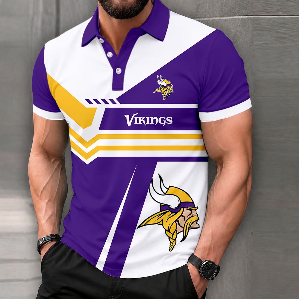 LIMITED EDITION - NEW CUSTOMIZED NFL05 MVK MINNESOTA VIKINGS POLO SHIRT, ZIP POLO SHIRT & T-SHIRTS