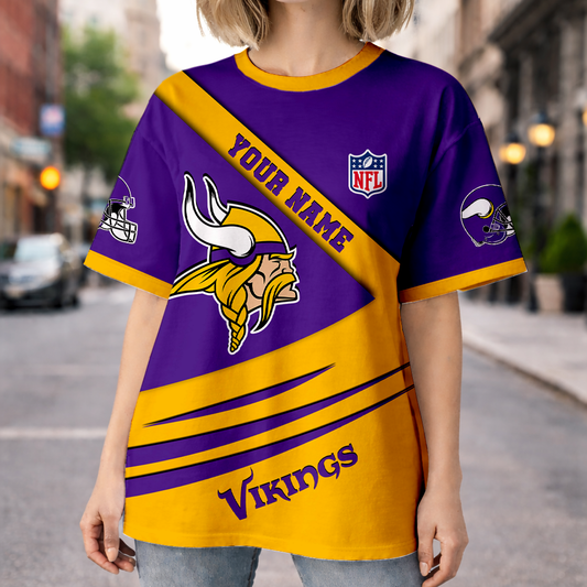 LIMITED EDITION - NEW CUSTOMIZED NFL05 MVK MINNESOTA VIKINGS UNISEX T-SHIRT, POLO, HOODIE & JACKETS