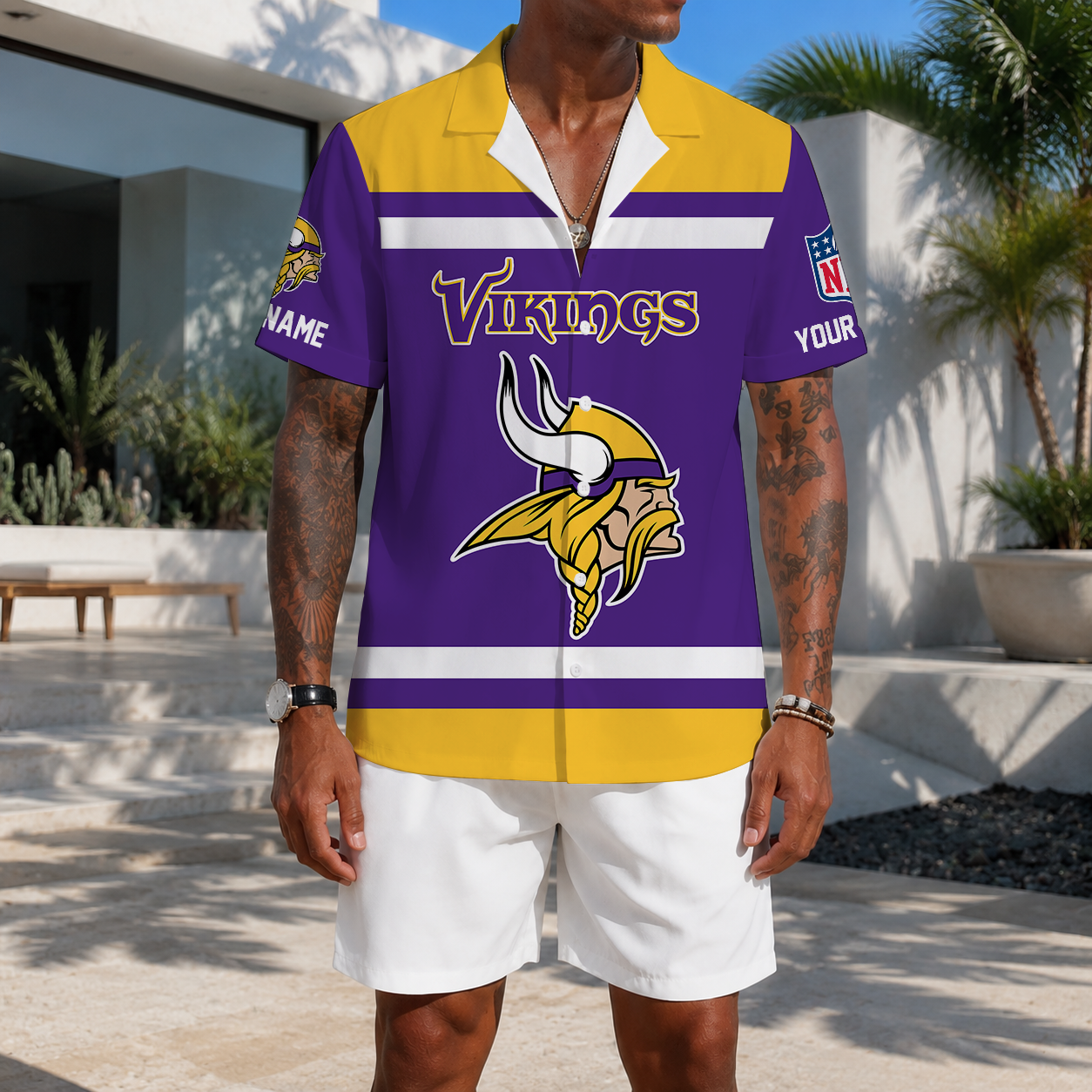 EXCLUSIVE EDITION - NEW CUSTOMIZED NFL05 MVK MINNESOTA VIKINGS UNISEX HAWAIIAN SHIRT