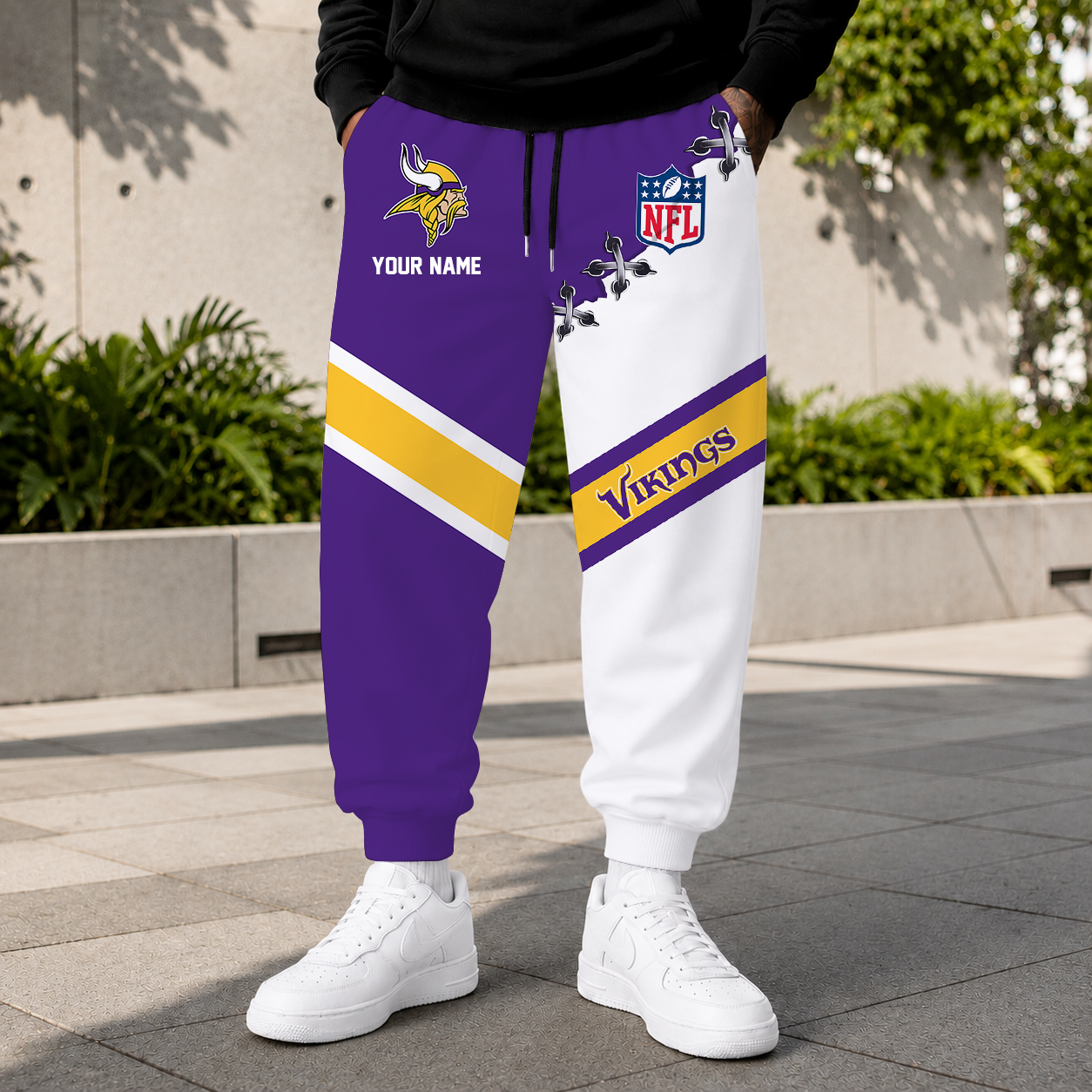 EXCLUSIVE EDITION - NEW CUSTOMIZED NFL05 MVK MINNESOTA VIKINGS SWEATPANTS