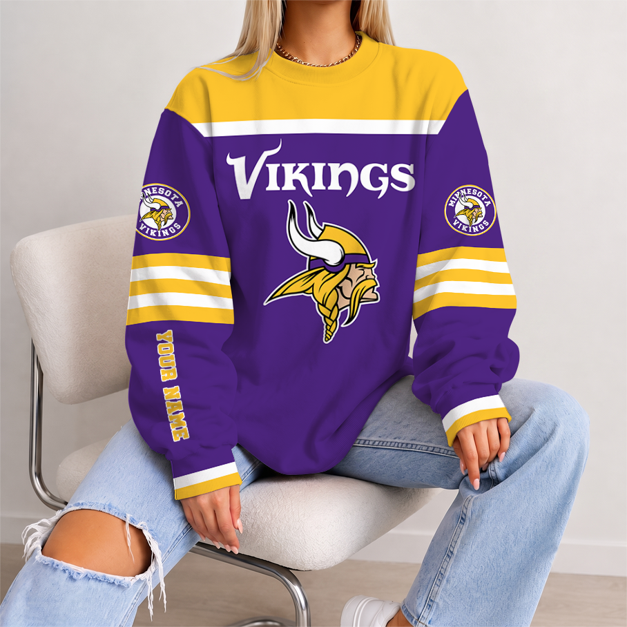 [SPECIAL OFFER] NEW CUSTOMIZED NFL05 MVK MINNESOTA VIKINGS UNISEX SWEATSHIRT