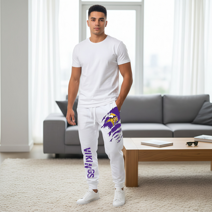 LIMITED EDITION - NEW PERSONALIZED NFL05 MVK MINNESOTA VIKINGS JOGGERS