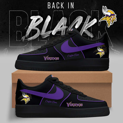 LIMITED EDITION - NEW CUSTOMIZED NFL05 MVK MINNESOTA VIKINGS AF1 SNEAKERS