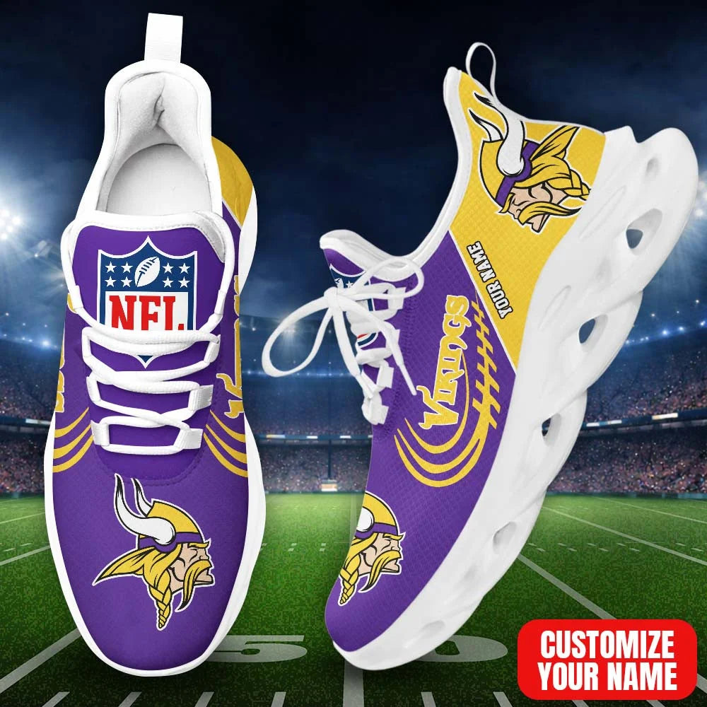 LIMITED EDITION - NEW CUSTOMIZED NFL05 MVK MN VIKINGS PREMIUM CLUNKY SNEAKERS