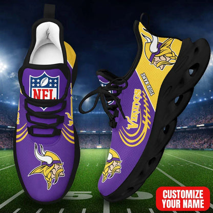 LIMITED EDITION - NEW CUSTOMIZED NFL05 MVK MN VIKINGS PREMIUM CLUNKY SNEAKERS
