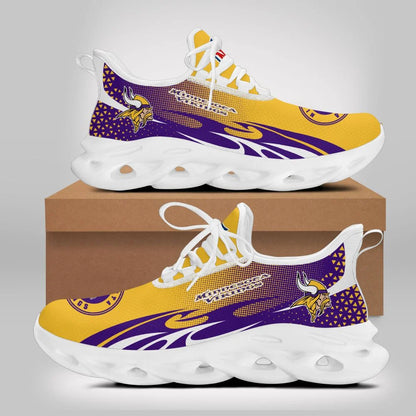 LIMITED EDITION - NEW CUSTOMIZED NFL05 MVK MINNESOTA VIKINGS UNISEX MAX SOUL SHOES