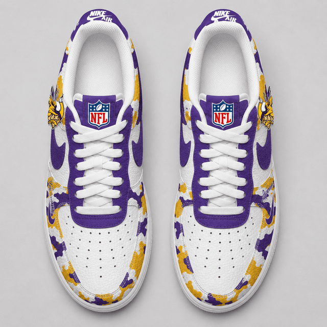 [SPECIAL OFFER] NEW CUSTOMIZED NFL05 MVK MINNESOTA VIKINGS AF1 SHOES