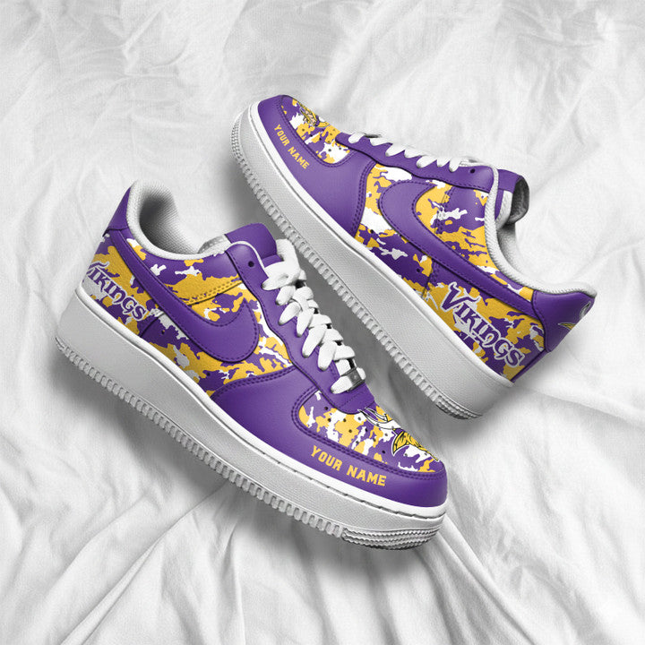 [SPECIAL OFFER] NEW CUSTOMIZED NFL05 MVK MINNESOTA VIKINGS AF1 SNEAKERS
