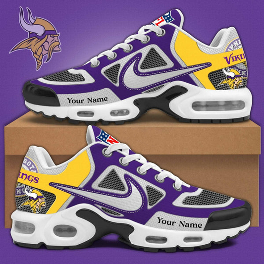 LIMITED EDITION - NEW CUSTOMIZED NFL05 MVK MINNESOTA VIKINGS UNISEX AIR MAX PLUS SNEAKERS