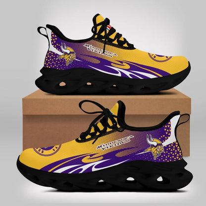LIMITED EDITION - NEW CUSTOMIZED NFL05 MVK MINNESOTA VIKINGS UNISEX MAX SOUL SHOES