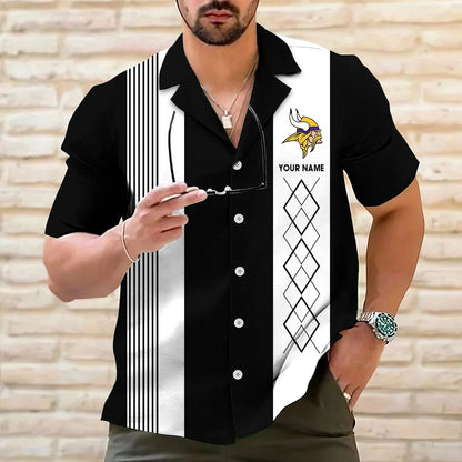 LIMITED EDITION - NEW CUSTOMIZED NFL05 MVK MINNESOTA VIKINGS HAWAIIAN SHIRT