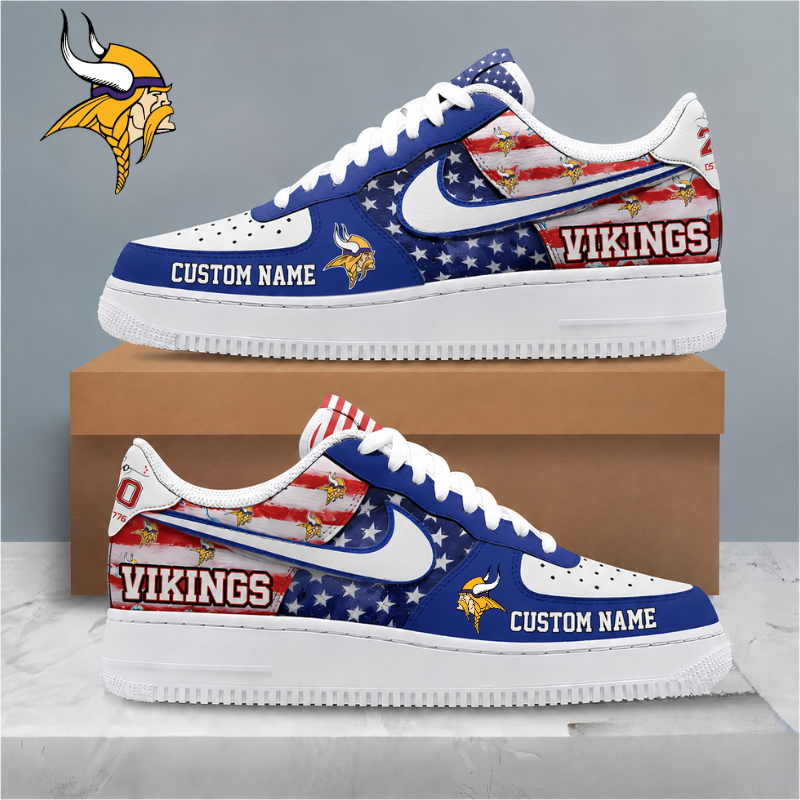 [SPECIAL OFFER] NEW CUSTOMIZED NFL05 MVK MINNESOTA VIKINGS AF1 SHOES