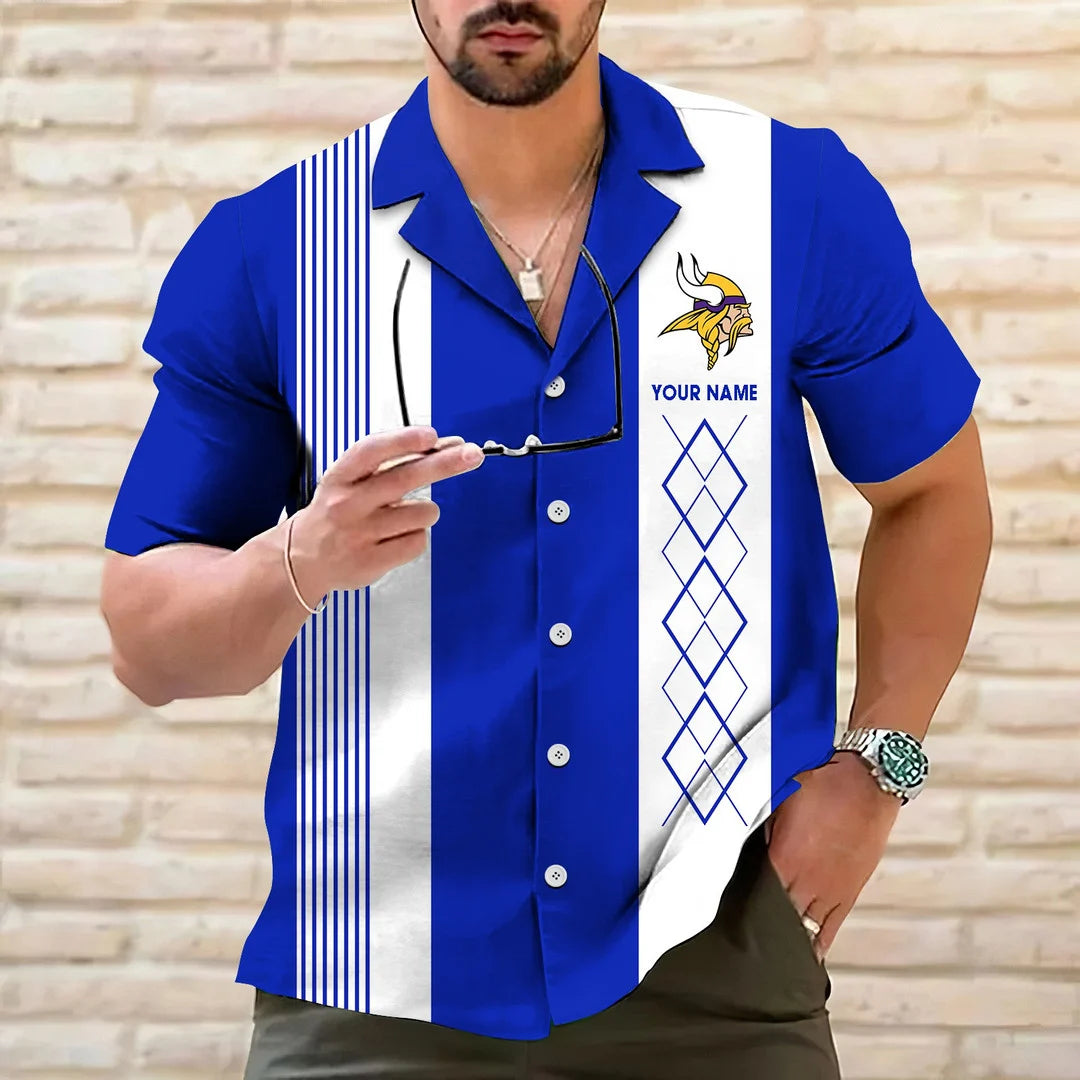LIMITED EDITION - NEW CUSTOMIZED NFL05 MVK MINNESOTA VIKINGS HAWAIIAN SHIRT