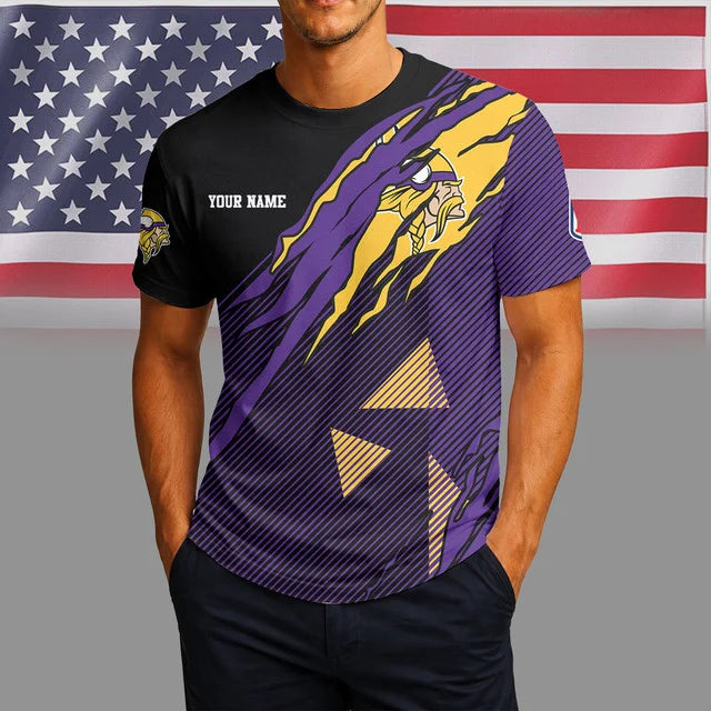 LIMITED EDITION - NEW CUSTOMIZED NFL05 MVK MINNESOTA VIKINGS T-SHIRT, POLO SHIRT, ZIP POLO SHIRT, SWEATSHIRT, HOODIE & ZIP HOODIE