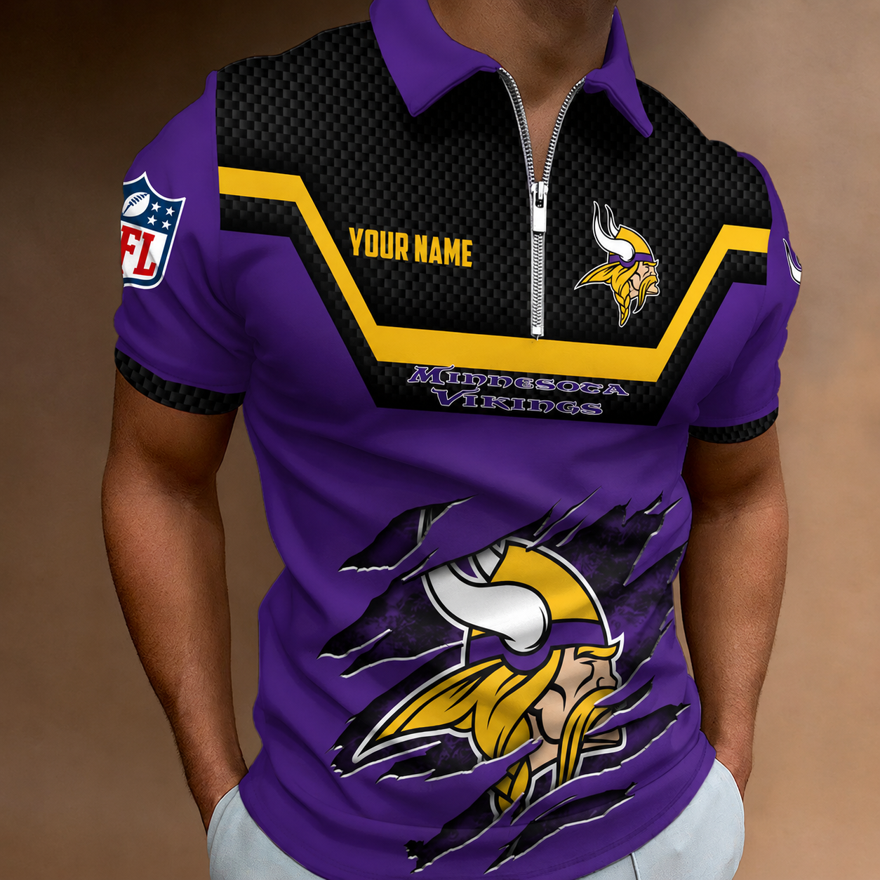 LIMITED EDITION - NEW CUSTOMIZED NFL05 MVK MINNESOTA VIKINGS T-SHIRT, POLO SHIRT, ZIP POLO SHIRT, SWEATSHIRT, HOODIE & ZIP HOODIE