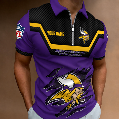 LIMITED EDITION - NEW CUSTOMIZED NFL05 MVK MINNESOTA VIKINGS T-SHIRT, POLO SHIRT, ZIP POLO SHIRT, SWEATSHIRT, HOODIE & ZIP HOODIE