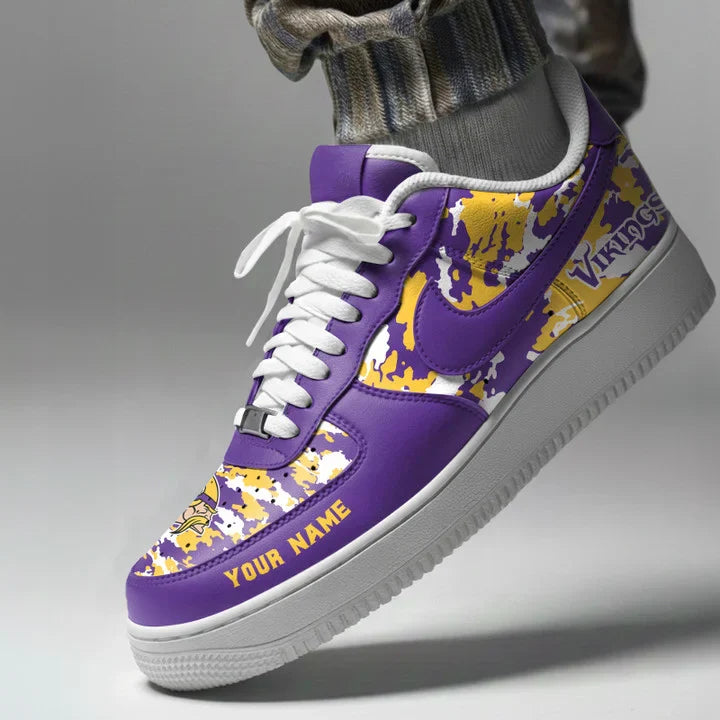 [SPECIAL OFFER] NEW CUSTOMIZED NFL05 MVK MINNESOTA VIKINGS AF1 SNEAKERS