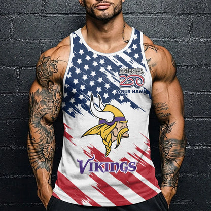 LIMITED EDITION - NEW CUSTOMIZED NFL05 MVK MINNESOTA VIKINGS UNISEX TANK TOP