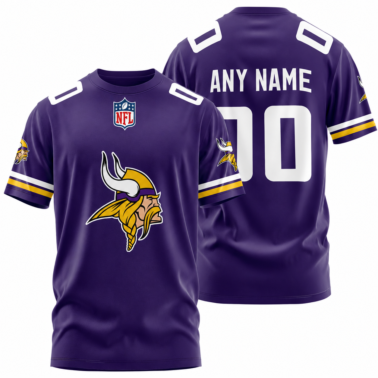 LIMITED EDITION - NEW CUSTOMIZED NFL05 MVK MINNESOTA VIKINGS T-SHIRT, POLO SHIRT, ZIP POLO SHIRT, SWEATSHIRT, HOODIE & ZIP HOODIE